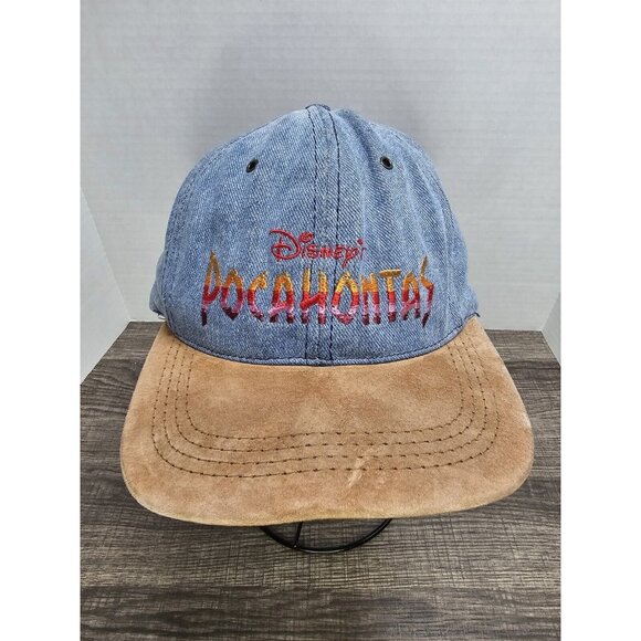 Vintage Rare Disney’s Pocahontas Suede Denim Baseball Cap...